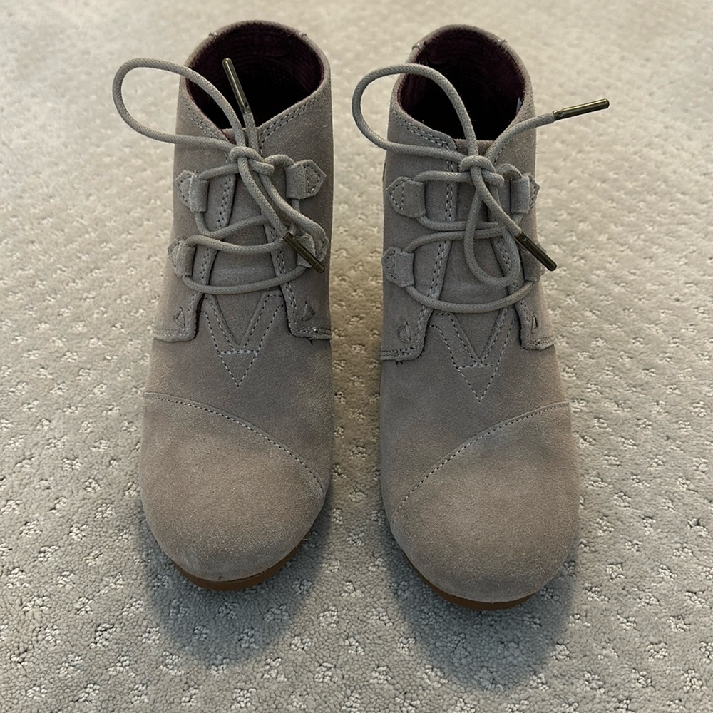 TOMS Ankle Wedge Booties